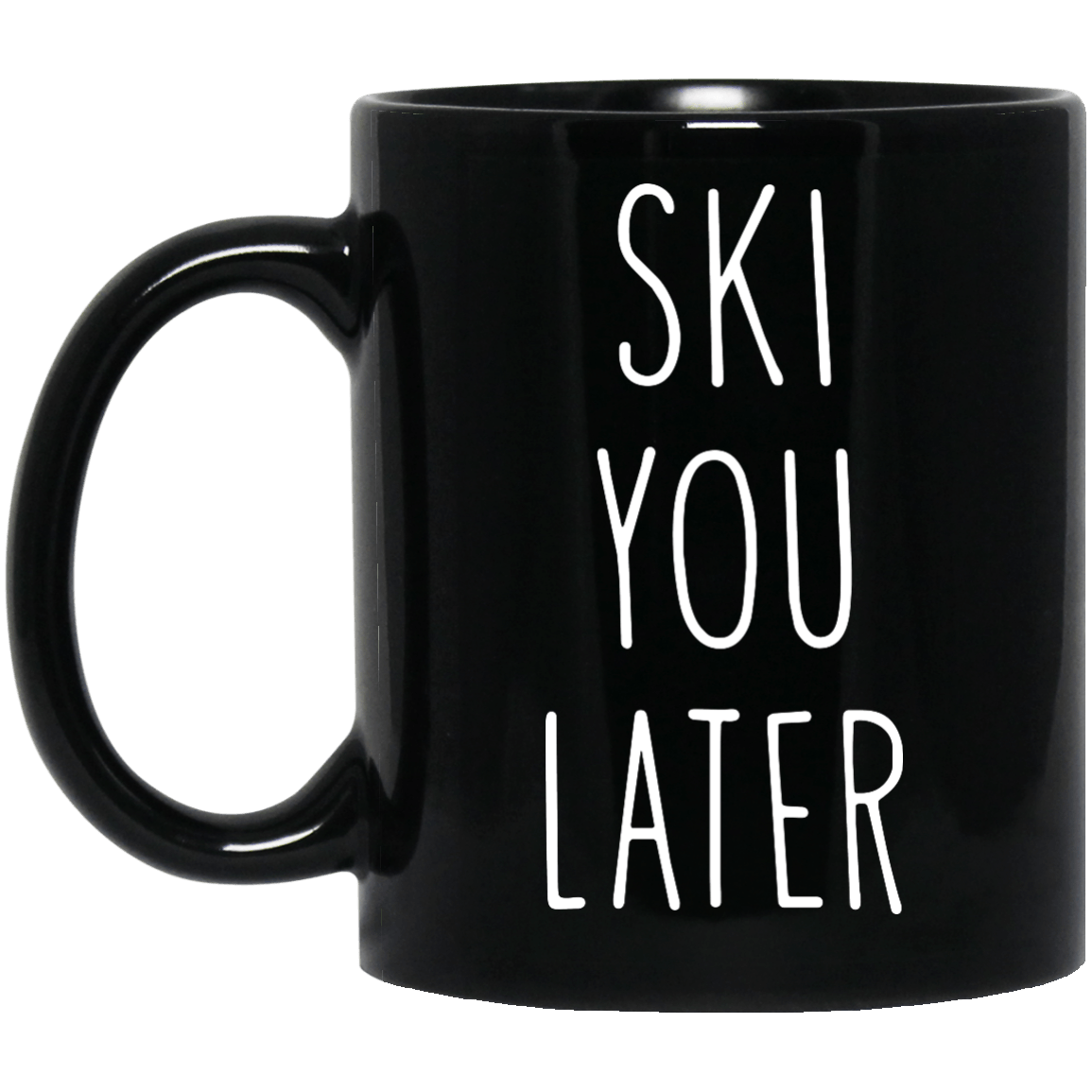 Ski You Later Black Mug - Powderaddicts
