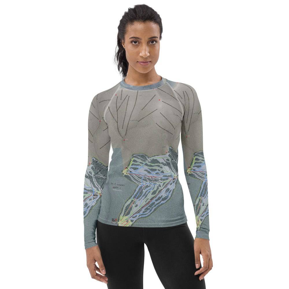Ski Cooper, Colorado Ski Trail Map Women's Base Layer Top