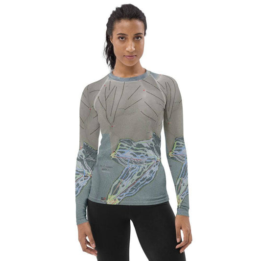 SkiCooper, Colorado Ski Trail Map Women's Base Layer Top - Powderaddicts