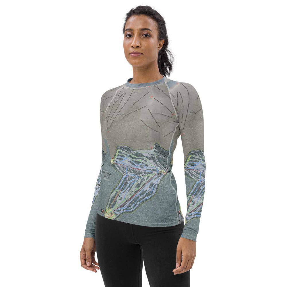 SkiCooper, Colorado Ski Trail Map Women's Base Layer Top - Powderaddicts