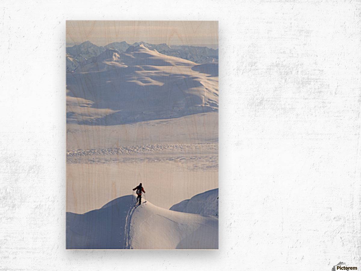 Skier Climbing Up Ridge - Powderaddicts