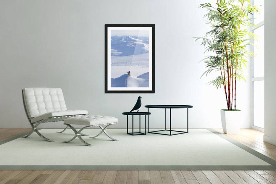 Skier Climbing Up Ridge - Powderaddicts