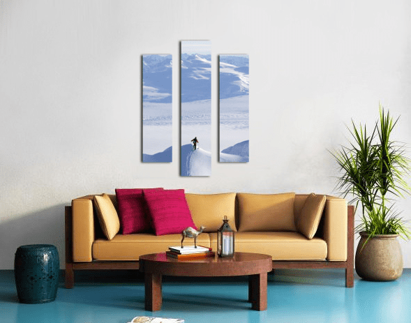 Skier Climbing Up Ridge - Powderaddicts