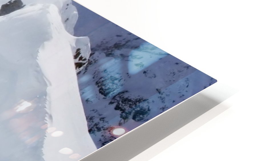 Skier On Crest Of Big Drop, Dwarfed By Mountain; Canada, British Columbia, Icefall Lodge - Powderaddicts