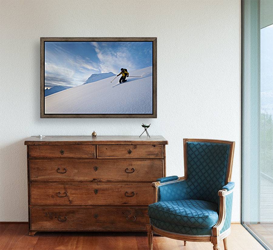 Skier Skiing Powder Snow - Powderaddicts