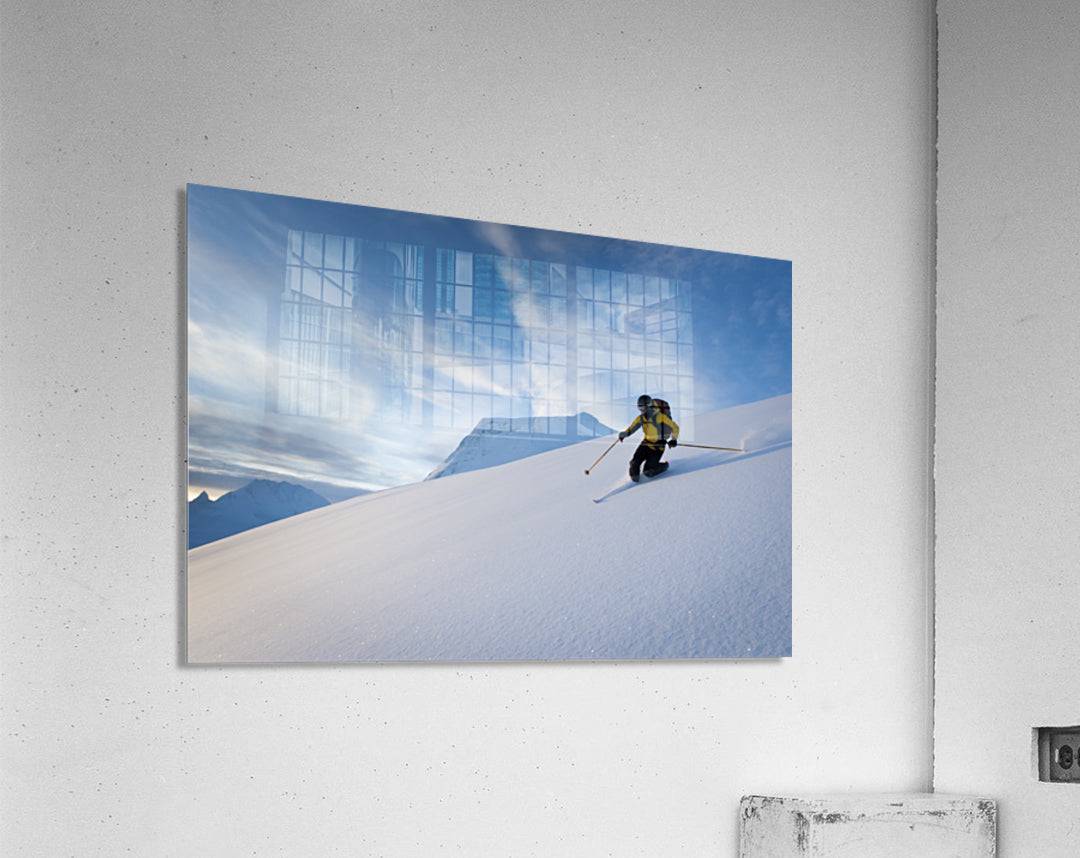 Skier Skiing Powder Snow - Powderaddicts