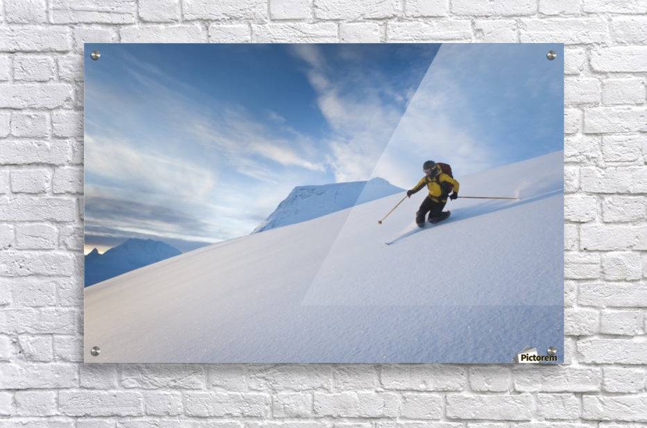 Skier Skiing Powder Snow - Powderaddicts