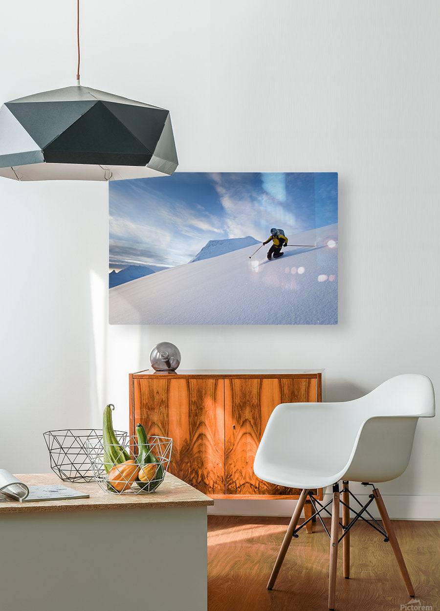 Skier Skiing Powder Snow - Powderaddicts