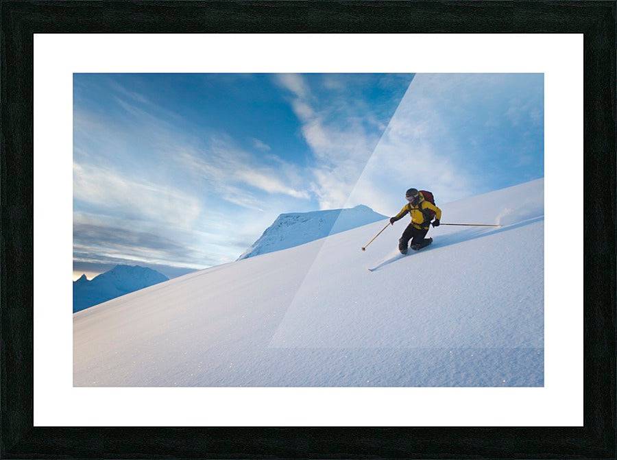 Skier Skiing Powder Snow - Powderaddicts