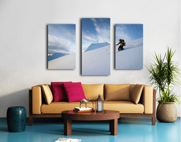 Skier Skiing Powder Snow - Powderaddicts