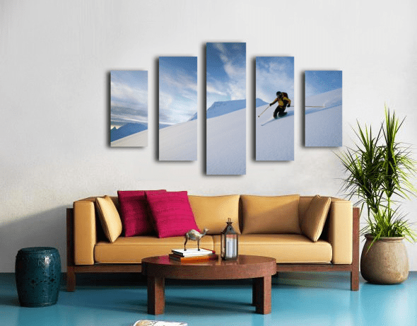 Skier Skiing Powder Snow - Powderaddicts