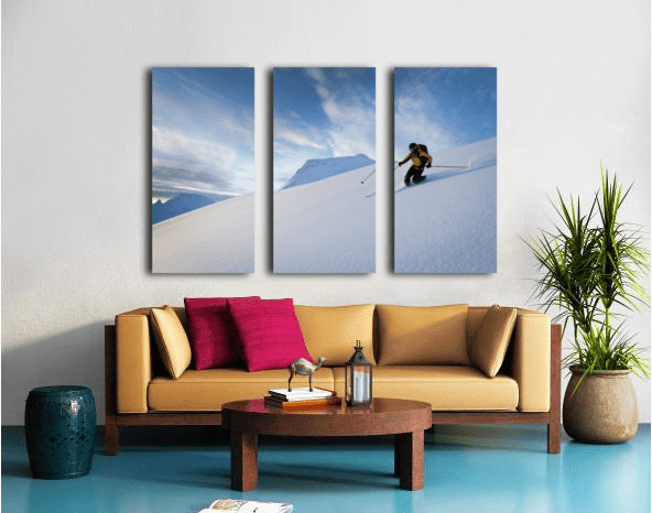 Skier Skiing Powder Snow - Powderaddicts