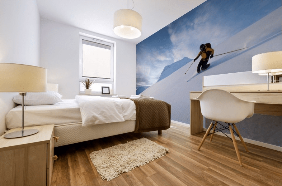 Skier Skiing Powder Snow - Powderaddicts