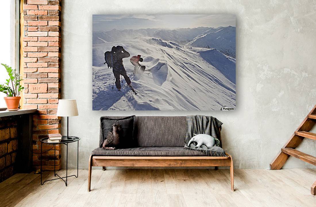 Skiers Prepare To Ski Down Peak - Powderaddicts