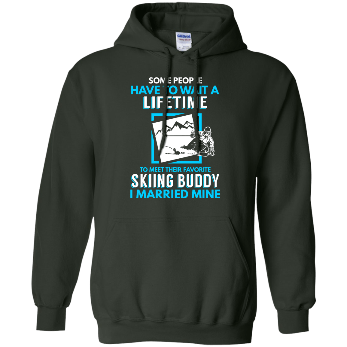 Skiing Dad Buddy - I Married Mine Hoodies - Powderaddicts