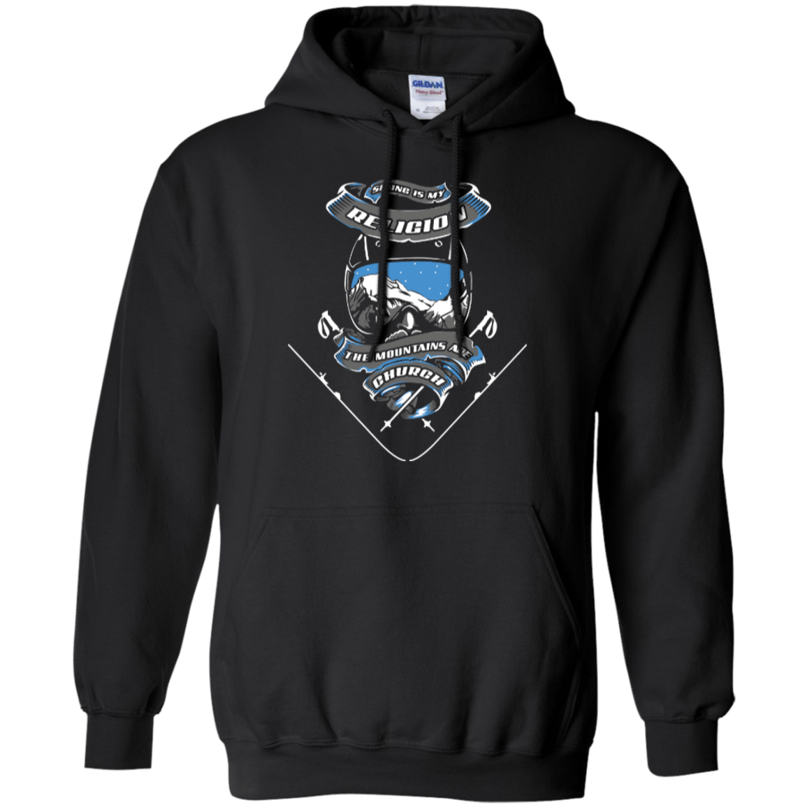 Skiing Is My Religion Hoodies - Powderaddicts