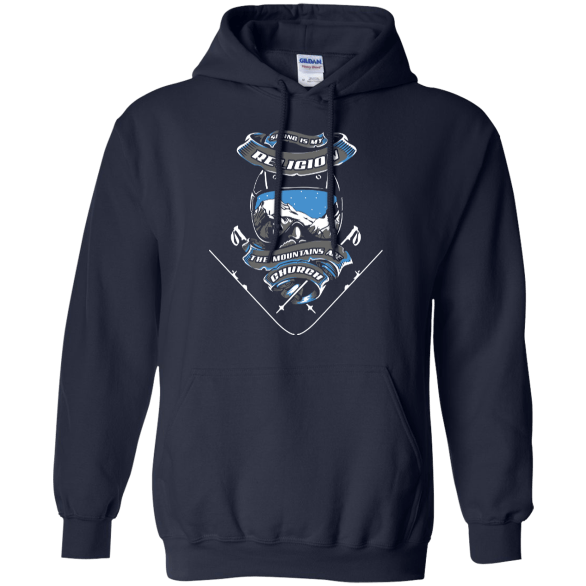 Skiing Is My Religion Hoodies - Powderaddicts