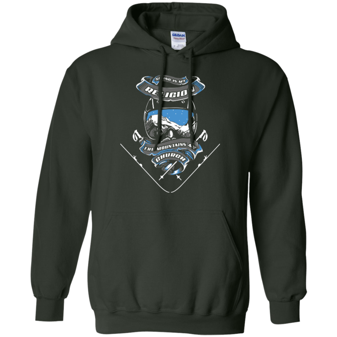 Skiing Is My Religion Hoodies - Powderaddicts