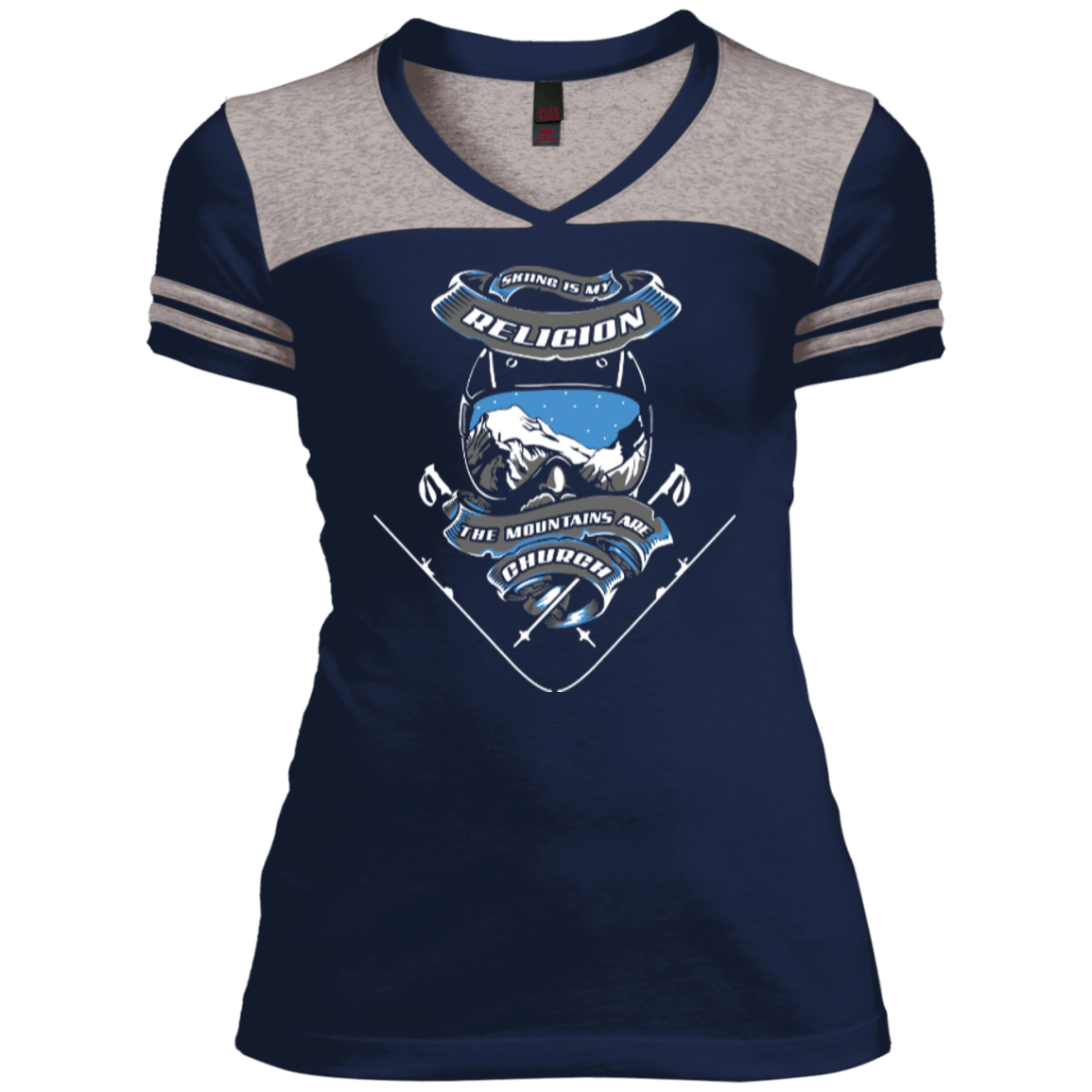 Skiing Is My Religion Ladies Tees - Powderaddicts