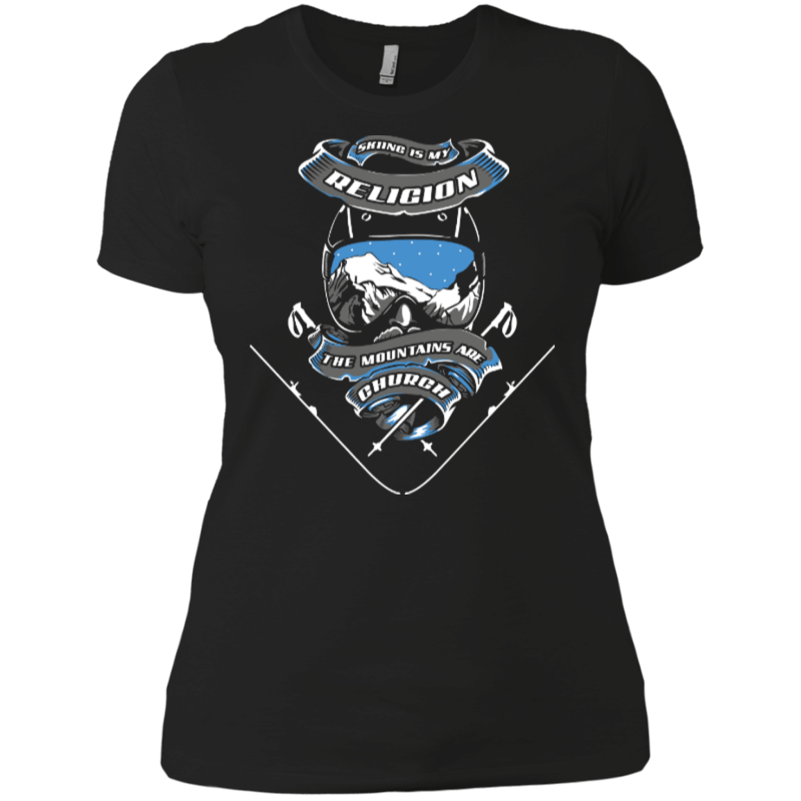Skiing Is My Religion Ladies Tees - Powderaddicts