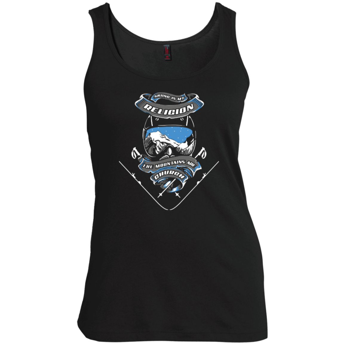 Skiing Is My Religion Tank Tops - Powderaddicts