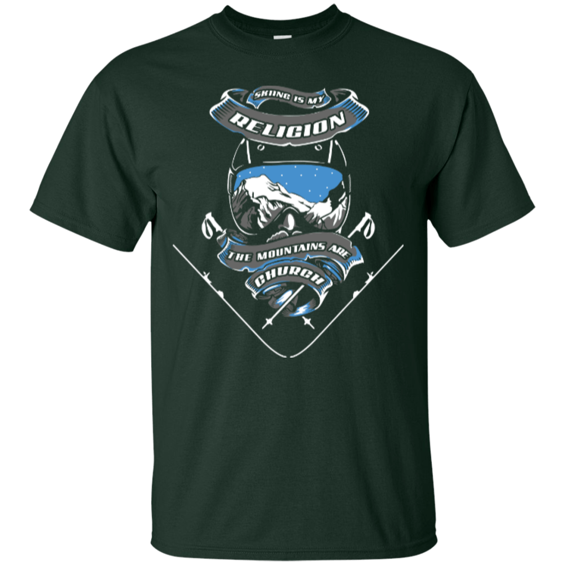 Skiing Is My Religion Tees - Powderaddicts