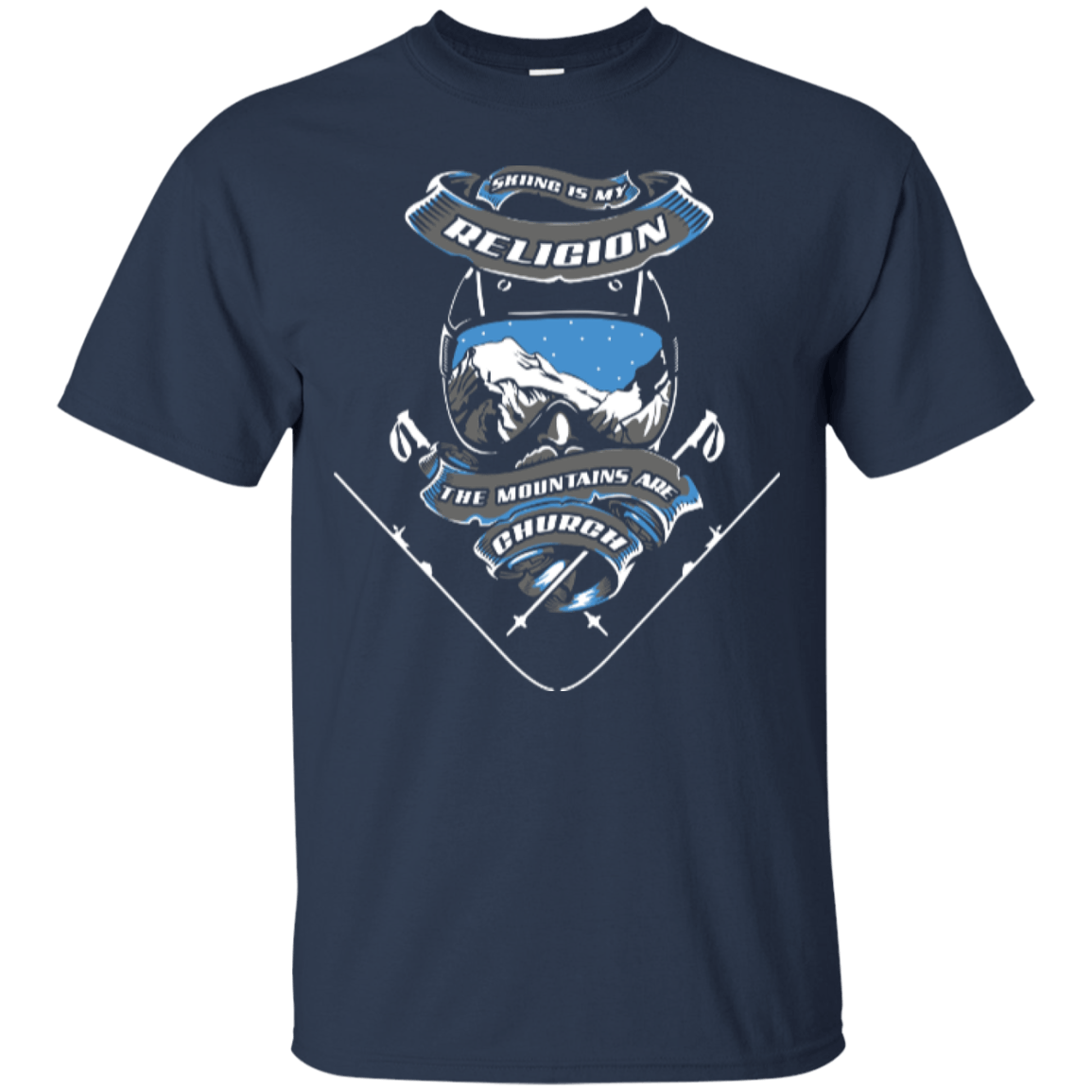 Skiing Is My Religion Tees - Powderaddicts