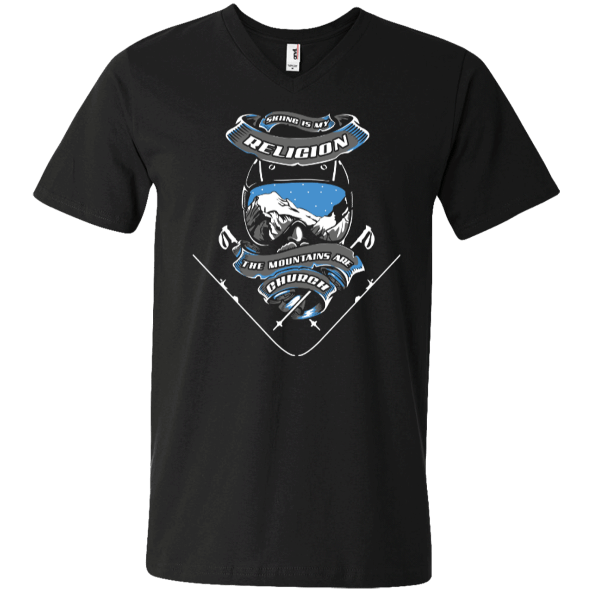 Skiing Is My Religion Tees - Powderaddicts