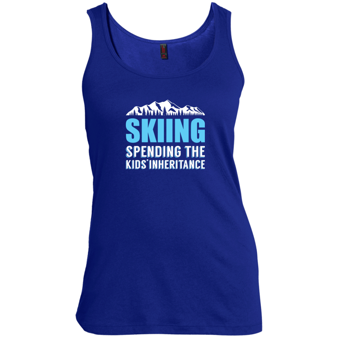 Skiing Spending The Kids Inheritance Tank Tops - Powderaddicts