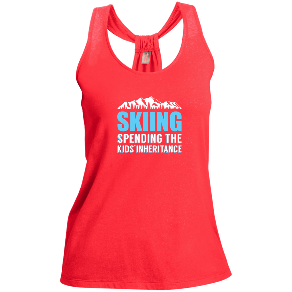 Skiing Spending The Kids Inheritance Tank Tops - Powderaddicts