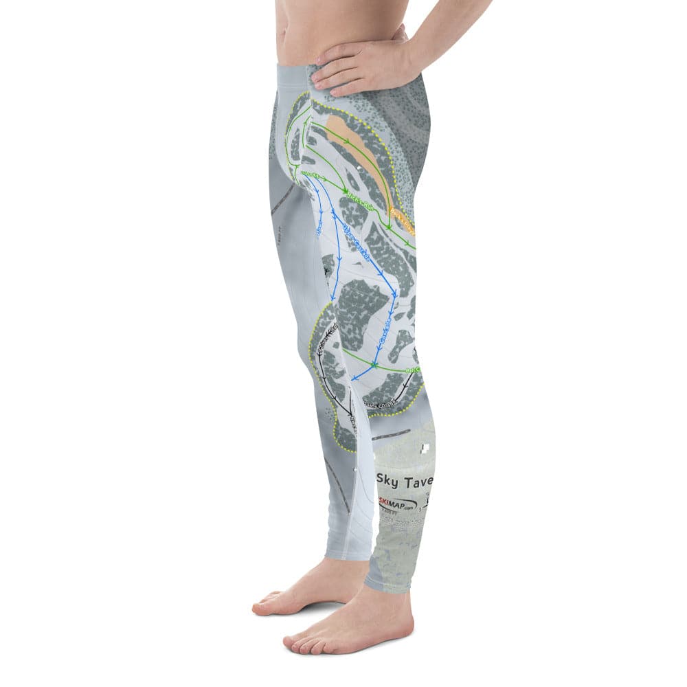 Sky Tavern, Nevada Ski Trail Map Men's Base Layer Bottom - Powderaddicts