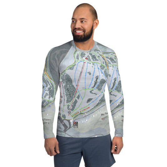 Sky Tavern, Nevada Ski Trail Map Men's Base Layer Top - Powderaddicts