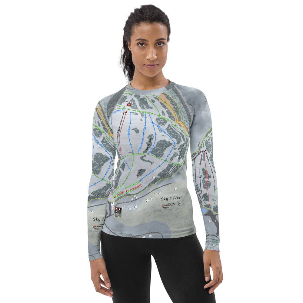 Sky Tavern, Nevada Ski Trail Map Women's Base Layers