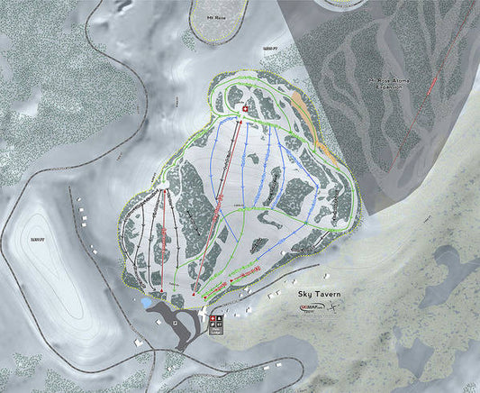 Sky Tavern Ski Trail Map - Art Print - Powderaddicts