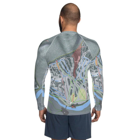 Sleeping Giant, Wyoming Ski Trail Map Men's Base Layer Top - Powderaddicts