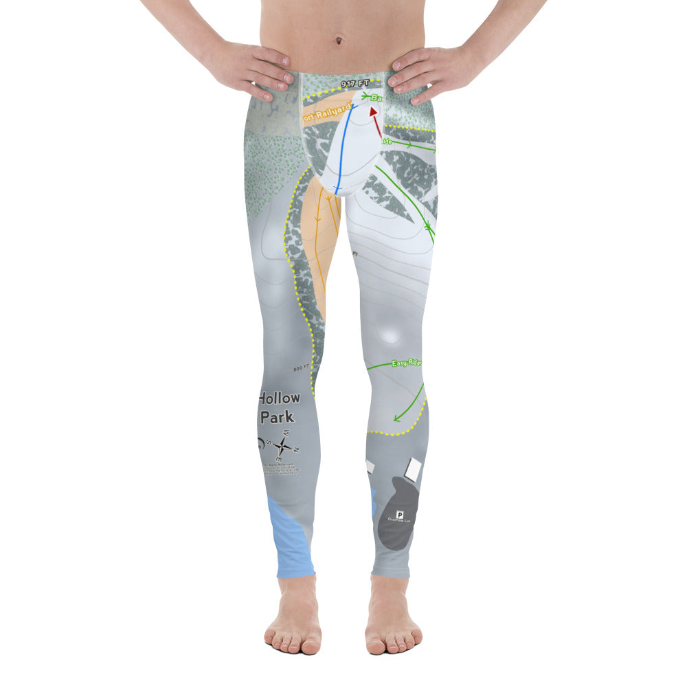 Sleepy Hollow Sports Park, Iowa Ski Trail Map Men's Base Layer Bottom - Powderaddicts
