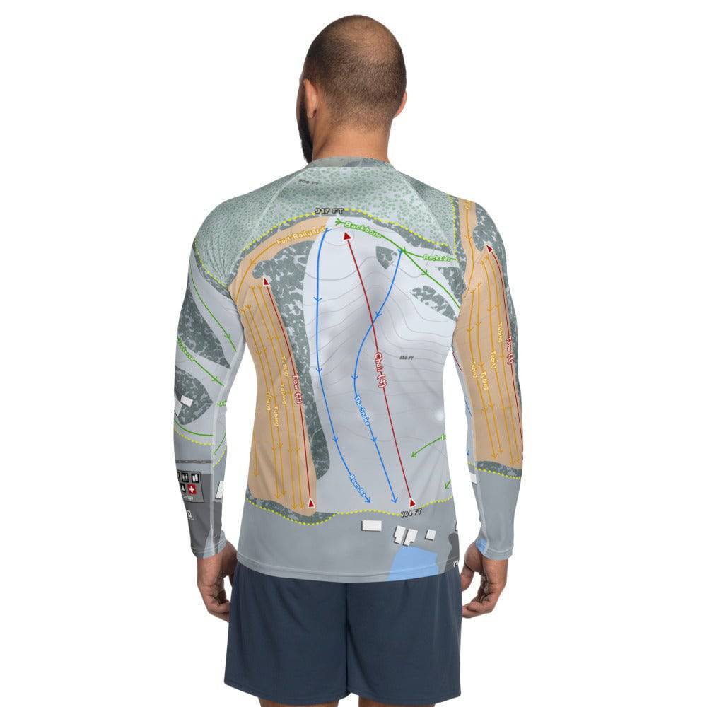 Sleepy Hollow Sports Park, Iowa Ski Trail Map Men's Base Layer Top - Powderaddicts
