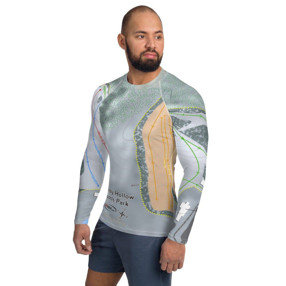 Sleepy Hollow Sports Park, Iowa Ski Trail Map Men's Base Layer Top - Powderaddicts