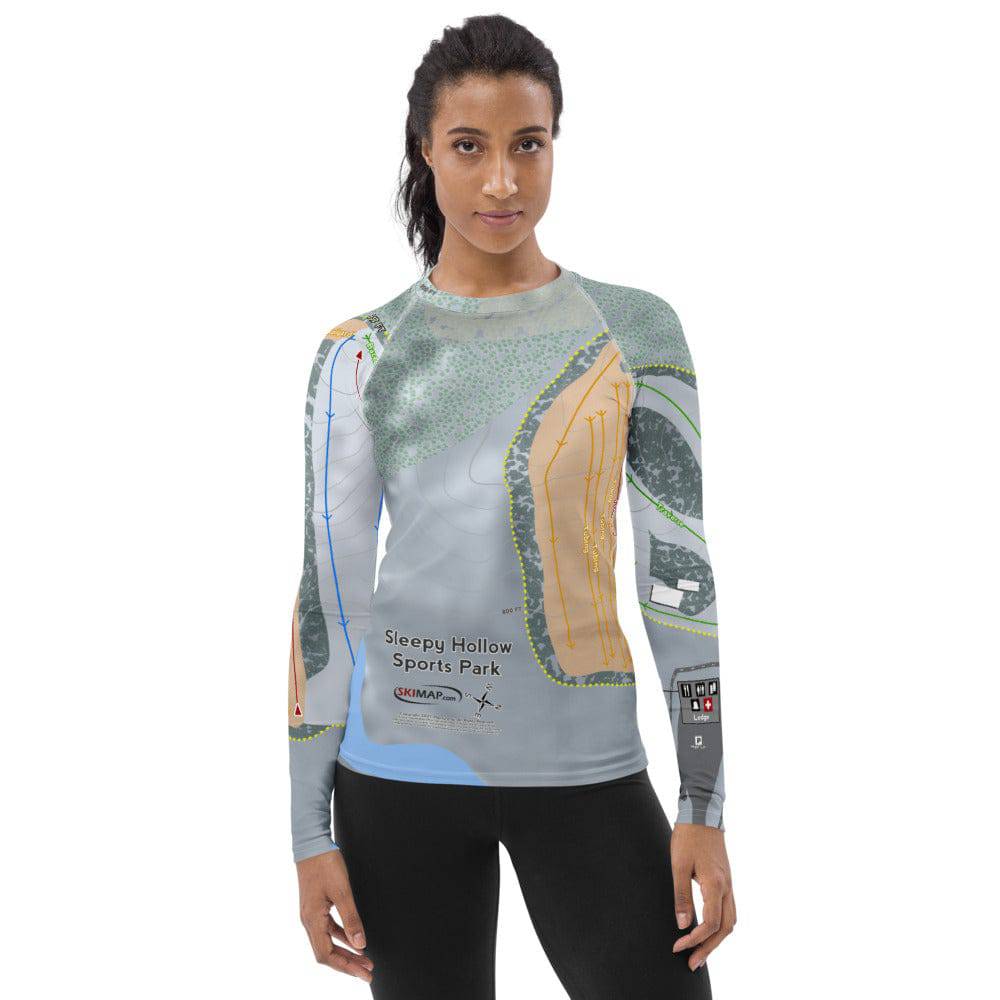 Sleepy Hollow Sports Park, Iowa Ski Trail Map Women's Base Layer Top