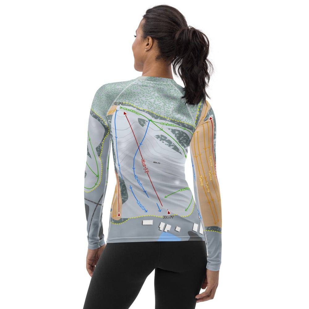 Sleepy Hollow Sports Park, Iowa Ski Trail Map Women's Base Layer Top - Powderaddicts