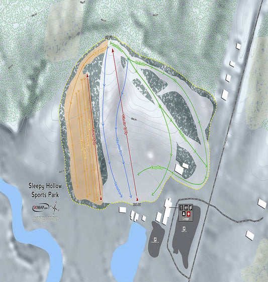 Sleepy Hollow Sports Park Ski Trail Map - Art Print - Powderaddicts