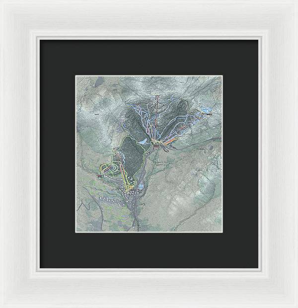Smugglers Notch Ski Trail Map - Framed Print - Powderaddicts