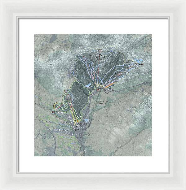 Smugglers Notch Ski Trail Map - Framed Print - Powderaddicts