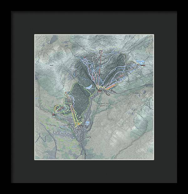 Smugglers Notch Ski Trail Map - Framed Print - Powderaddicts