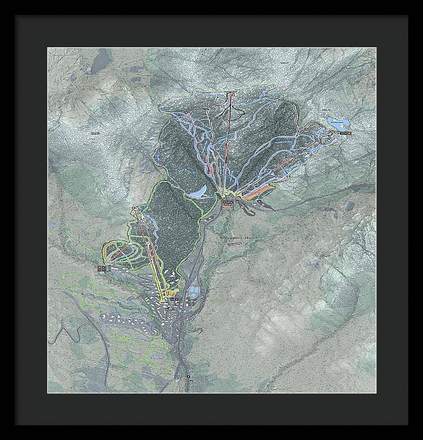 Smugglers Notch Ski Trail Map - Framed Print - Powderaddicts