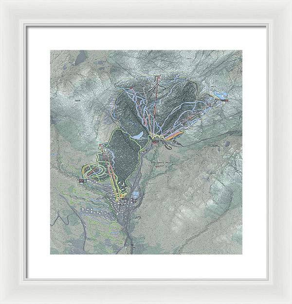 Smugglers Notch Ski Trail Map - Framed Print - Powderaddicts