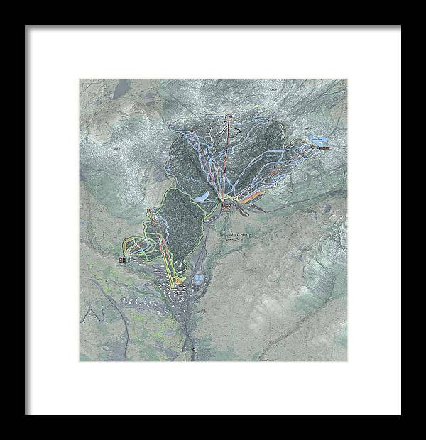 Smugglers Notch Ski Trail Map - Framed Print - Powderaddicts