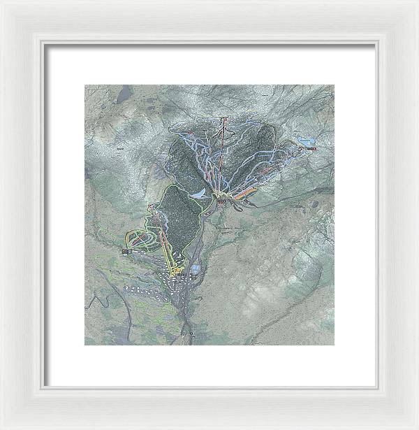 Smugglers Notch Ski Trail Map - Framed Print - Powderaddicts