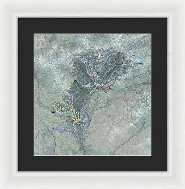 Smugglers Notch Ski Trail Map - Framed Print - Powderaddicts