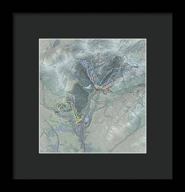 Smugglers Notch Ski Trail Map - Framed Print - Powderaddicts
